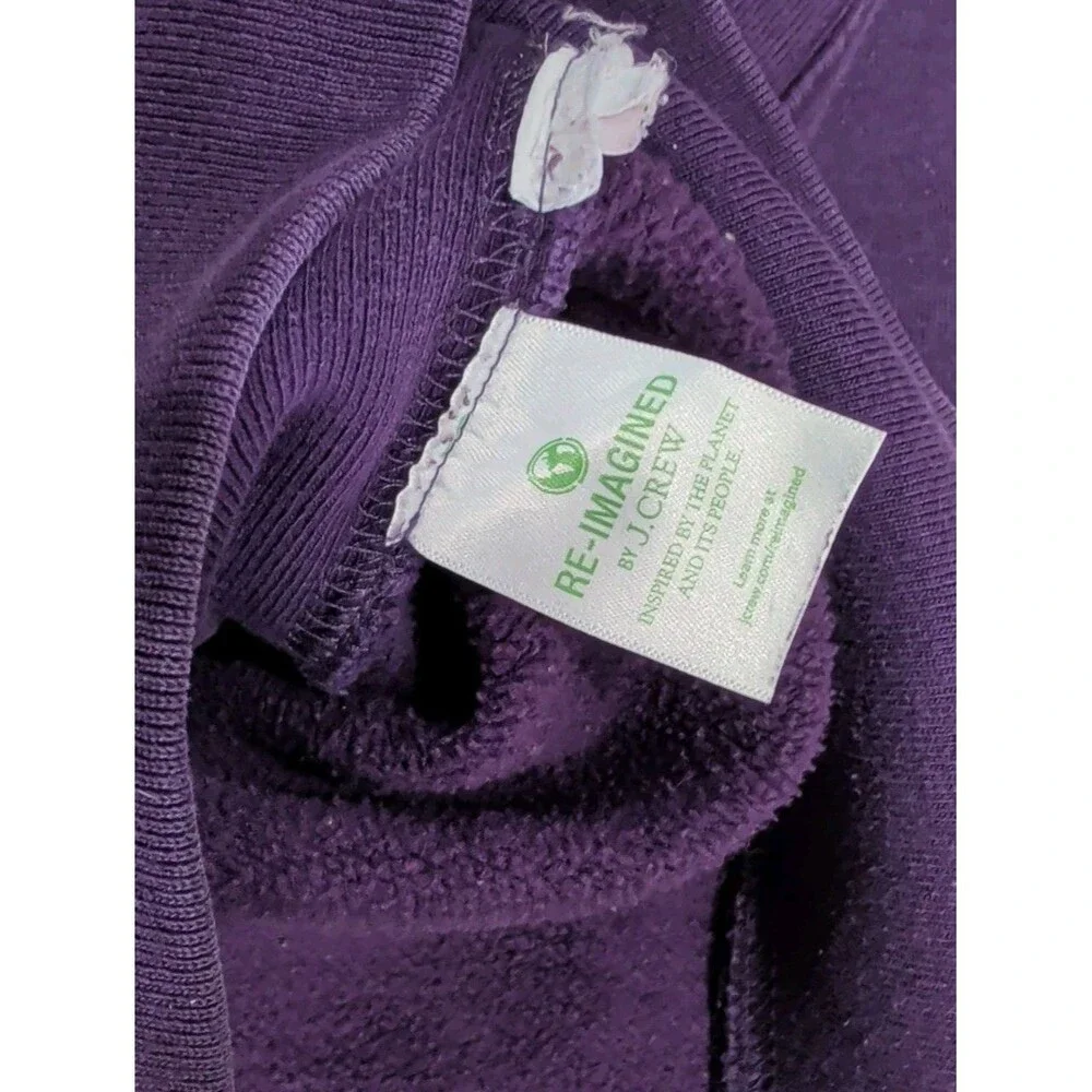 J.Crew Sportswear Purple Hoodie Adult Size Medium Cotton Blend Pullover
